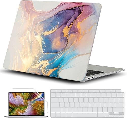 GVTECH Case for MacBook Pro 14 inch (2026-2021) M5 A3427 A3426 A3434 M4 A3112 A3185 A3401 M3 A2918 M2 A2992 A2779 M1 A2442, Plastic Hard Shell, Keyboard Cover, Screen Protector, Design02 على Amazon.ae - متتبع الأسعار