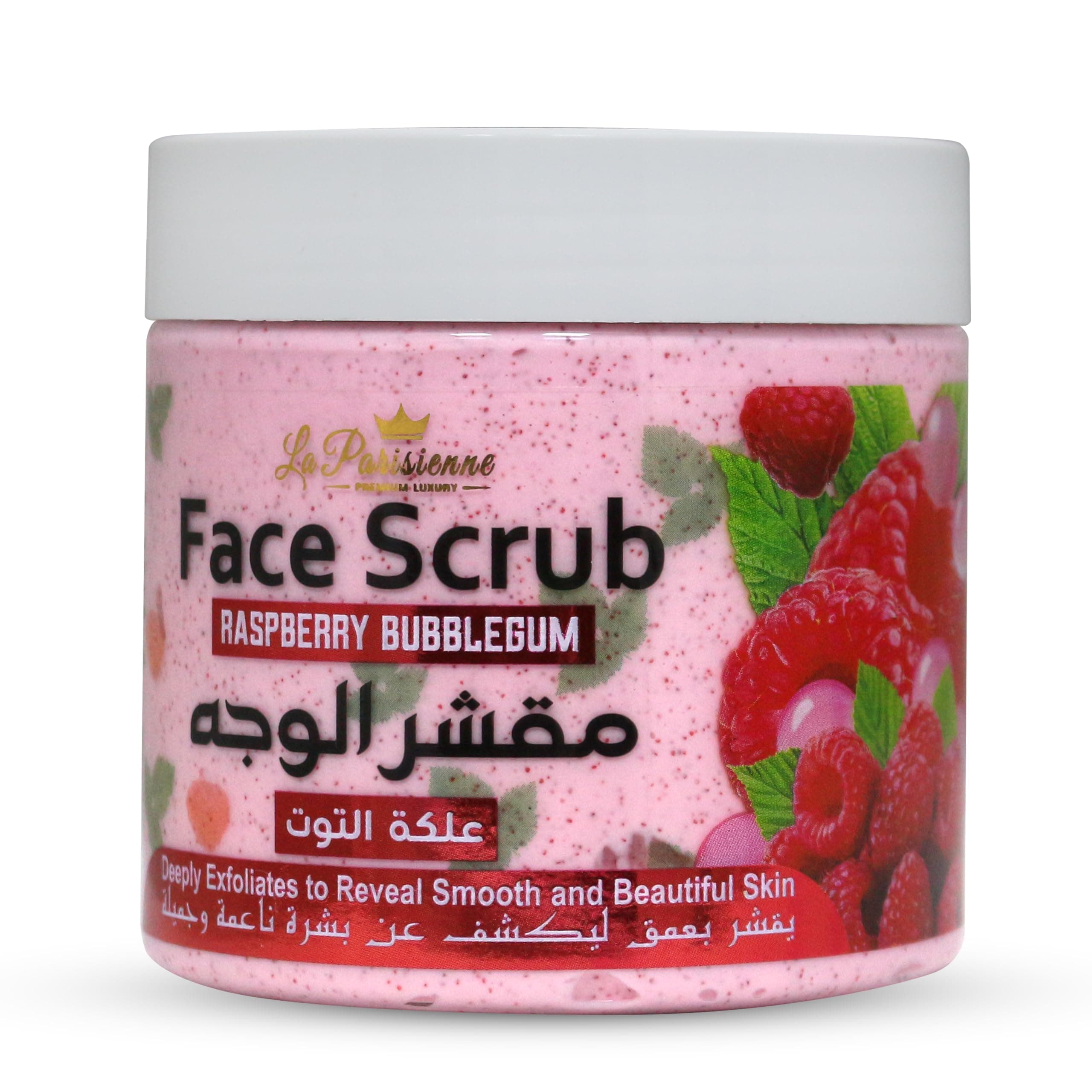 ECOLYTE+ Face Scrub La Parisienne, Deeply Exfoliates, Reveal Smooth & Beautiful Skin, Exfoliating Scrub, Facial Exfoliant, Moisturizing, Glowing Skin - (Raspberry Bubblegum, 500 ml) on Amazon.ae - Price Tracker