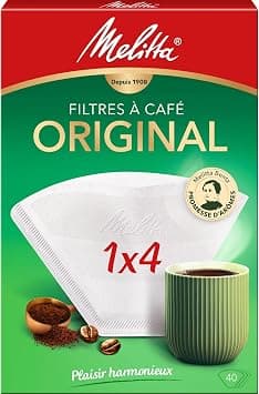 Melitta Original 1 x 4 Coffee Filters - Pack of 40 Filters, White on Amazon.ae - Price Tracker