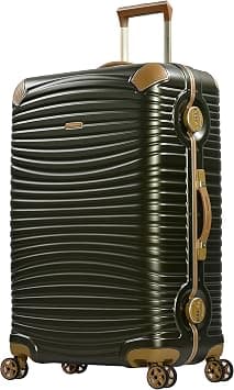 Eminent Luggage Makrolon Polycarbonate Gold Jetstream Aluminum Frame Zipper Less Suitcase Extra Corner Protection Double TSA Lock E9R1 (Checked Luggage 24-Inch, Olive) - Best Deal Finder
