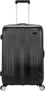Rockland Hardside Expandable Luggage with Spinner Wheels, Black, Checked 28 Inch on Amazon.ae - Price Tracker