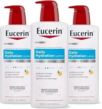 Eucerin Daily Hydration Lotion with SPF 15 - Broad Spectrum Body Lotion for Dry Skin - 16.9 fl. Oz. Pump Bottle (Pack of 3) on Amazon.ae - Price Tracker