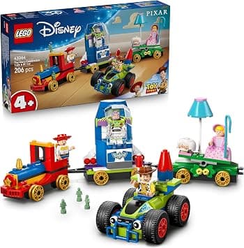 LEGO Disney & Pixar Toy Story Celebration Train & RC Car 43264 | Building Toy, Woody, Buzz, Jessie & Bo Peep Minifigures, Play Set, Gift for 4+ Year Old Girls & Boys, 206 Pieces - متتبع أسعار Amazon.sa