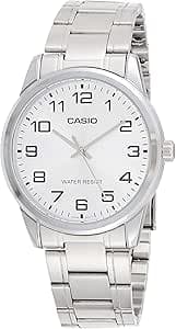 Casio Men's Watch - MTP-V001D-7BUDF White Dial, Silver Band on Amazon.ae - Price Tracker