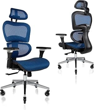 NOUHAUS Ergo3D, ergonomischer Bürostuhl, Schreibtischstuhl mit Rollen und 3D-verstellbarer Armlehne, 3D-Lendenwirbelstütze und extra Blade Wheels, Gaming-Stuhl, Drehstuhl im Chefsessel-Design on Amazon.ae - Price Tracker