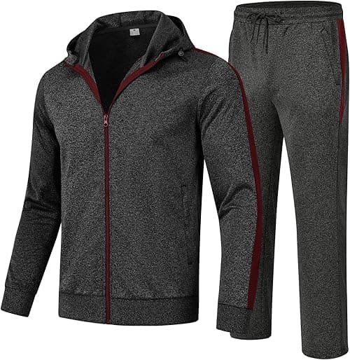 YSENTO Track Suits Mens Sets 2 Pieces Outfits Jogging Sweat Suit Tracksuits Warm Up Sweatsuits 4 Zipper Pockets on Amazon.ae - Price Tracker