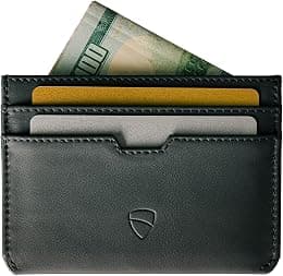 Vaultskin MOORGATE Slim Card Holder - Minimalist Leather Wallet, RFID Blocking Sleeve, Fits Front Pocket, for Men and Women - Best Deal Finder
