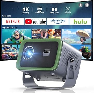 [Netflix Compatible & Dolby Audio] TMY Smart Projector with WiFi and Bluetooth, Real 4K Support Outdoor Movie Projector, Auto Keystone & 360° Rotatable Stand Portable projector for Indoor and Outdoor on Amazon.ae - Price Tracker