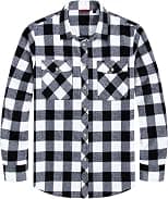 J.VER Men's Checked Casual Shirt Regular Fit Long Sleeve Flannel Shirts - Best Deal Finder