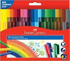 Faber-Castell Connector Pens 20-Piece Set, Multicolor - متتبع أسعار Amazon.sa
