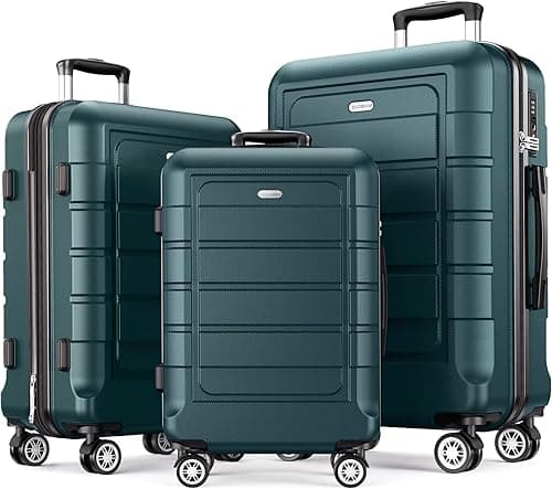 SHOWKOO Luggage Hardside Expandable PC+ABS Durable Lightweight Carryon Travel Suitcase with Double Wheels on Amazon.ae - Price Tracker
