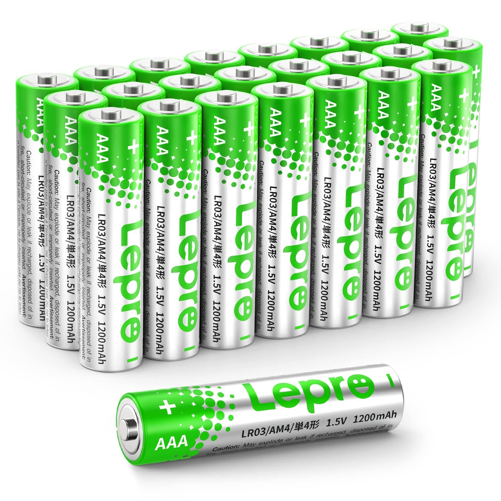 Lepro AAA Alkaline Batteries 24 Pack, 1200mAh Triple A Battery with Anti-Leakage Technology, High Capacity, Long Lasting Power, 1.5 Volt LR03 MN2400 AAA Battery Pack for Clocks Remotes Mouse Torch on Amazon.ae - Price Tracker