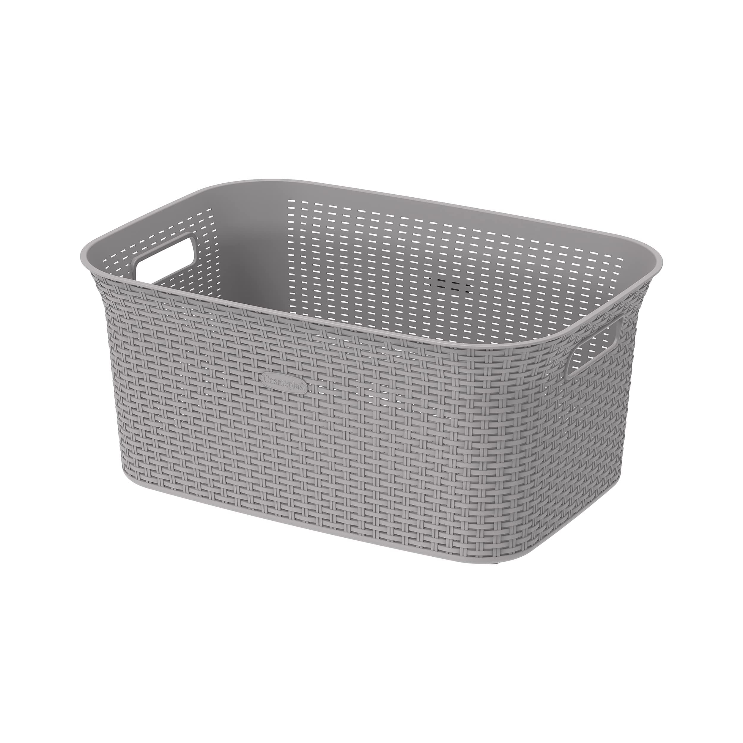 Cosmoplast 50L Cedarattan Laundry Basket, Grey on Amazon.ae - Price Tracker