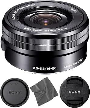 AOM Sony SELP1650 16-50mm OSS Lens: Sony E PZ 16-50mm f/3.5-5.6 OSS Lens (Black) + Pro Starter Bundle Kit Combo - International Version (1 Year Warranty) on Amazon.ae - Price Tracker