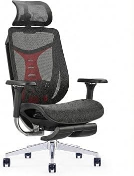 Skyland Gaming Chair - High-Back Mesh, 3D Armrests, Adjustable Lumbar & Footrest, Executive Computer chair for Home & Office (Black) على Amazon.ae - متتبع الأسعار