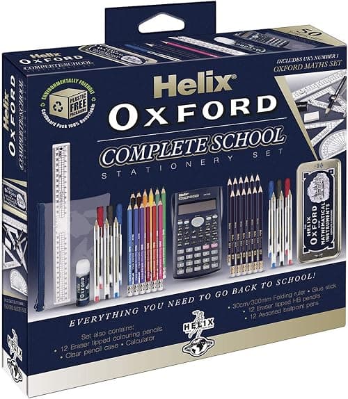 Helix Oxford Complete Back to School Stationery Set, Oxford Blue, 899784 on Amazon.ae - Price Tracker