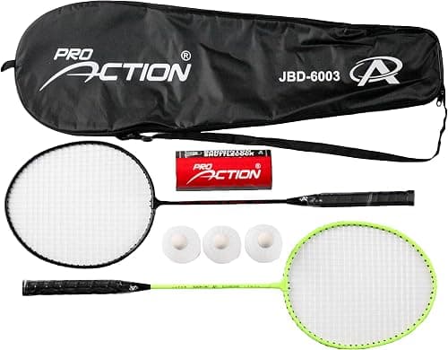Premium Badminton Pack Including 2 Rackets, 3 Shuttlecocks, Badminton Case Assorted Color على Amazon.ae - متتبع الأسعار