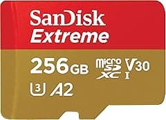 SanDisk 256GB Extreme microSD UHS I Card for 4K Video on Smartphones, Action Cams & Drones 190MB/s Read, 130MB/s Write SDSQXAV 256G GN6MN, Red/Gold - Amazon.ae Price Tracker