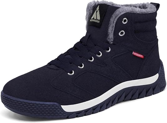 Mishansha Men's Winter Shoes Warm Lined Snow Boots Winter Outdoor Boots Winter Boots Size 38-48 EU على Amazon.ae - متتبع الأسعار