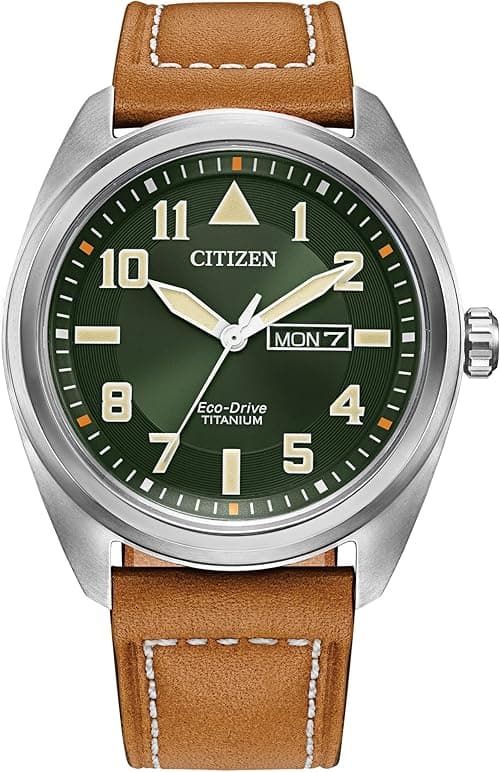Citizen Men's Sport Casual Garrison 3-Hand Day/Date Eco-Drive Watch, Arabic Markers, Super Titanium®, Sapphire Crystal, Field Watch on Amazon.ae - Price Tracker
