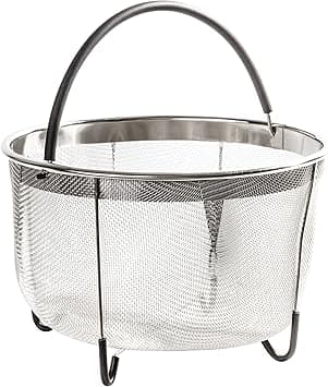Instant Pot Accessories Steamer Mesh Basket Stainless steel Good for cooking, boiling and frying Eggs, Vagetables and pasta, Fits a 8 quart pressure cooker (8QT) on Amazon.ae - Price Tracker