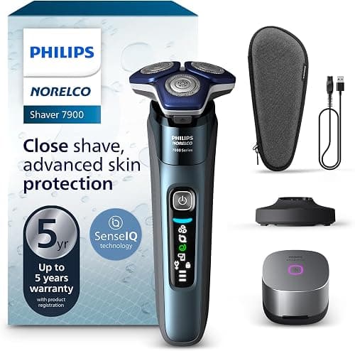 Philips Norelco Shaver Series 7000, Wet & Dry Electric Shaver with SenseIQ Technology, Pop-up Trimmer, Charging Stand, Travel Case, UV Sanitizing Cube, Model S7889/91 on Amazon.ae - Price Tracker