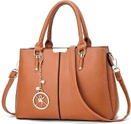 Purse and Handbags for Women, 3 Zip Compartments Tote Bag Designer Shoulder Purse Top Handle Satchel Bags - Best Deal Finder