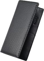 Alldaily Bifold Long Slim Wallets for men, Leather RFID Blocking Credit Card Holder with ID Window - Best Deal Finder