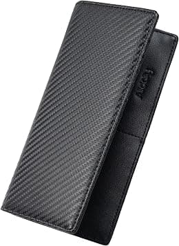 Alldaily Bifold Long Slim Wallets for men, Leather RFID Blocking Credit Card Holder with ID Window - Best Deal Finder