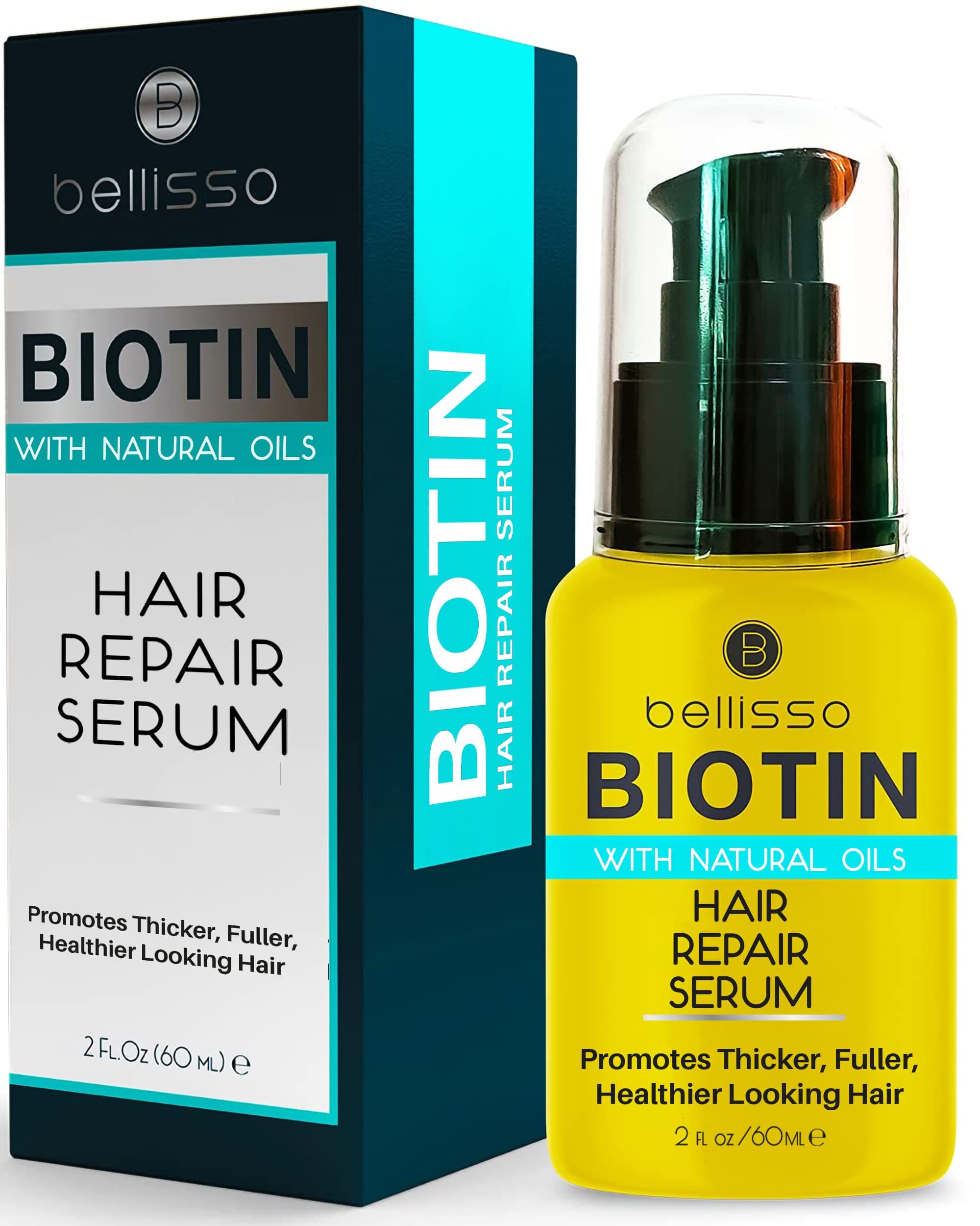 BELLISSO Biotin Serum for Hair Thickening and Strengthening - Treatment Tonic for Men and Women With Natural Oil on Amazon.ae - Price Tracker