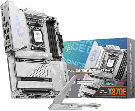 MSI MPG X870E EDGE TI WIFI Motherboard, ATX - Supports AMD Ryzen 9000/8000 / 7000 Processors, AM5-80A SPS VRM, DDR5 Memory Boost 8400+MT/s (OC), PCIe 5.0 x16, M.2 Gen5, Wi-Fi 7, 5G LAN على Amazon.ae - متتبع الأسعار