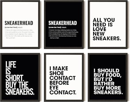 97 Decor Tennis Posters for Bedroom - Tennis Head Room Decor for Boys, Cool Hypebeast Wall Art for Men and Men, Shoes Decoration for Teen Boys - Best Deal Finder