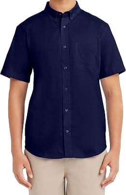Nautica mens School Uniform Short Sleeve Performance Oxford Button-down Shirt Button Down Shirt (pack of 1) - Best Deal Finder