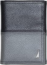 Nautica mens Trifold Leather Wallet Wallet - Best Deal Finder