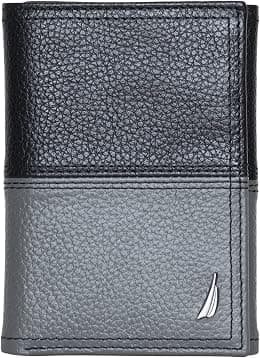 Nautica mens Trifold Leather Wallet Wallet - Best Deal Finder