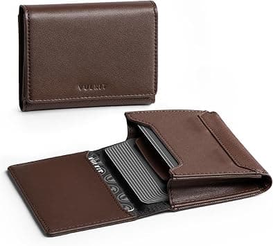VULKIT Business Card Holder Visiting Card Holder Premium Leather RFID Blocking With ID Window Magnetic Closure Holds Up to 40 Business Cards on Amazon.ae - Price Tracker