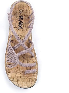 Plaka Flat Sandals for Women Palm Leaf على Amazon.ae - متتبع الأسعار