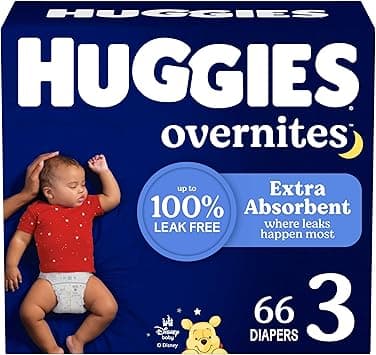 Huggies Overnight Diapers Size 3 (16-28 lbs), 66 Ct, Overnites Nighttime Baby Diapers - Amazon.ae Price Tracker