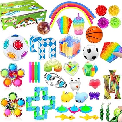 Sensory Fidget Toys Set 42 Pack, Stress Relief Fidget Hand Toys for Adults and Kids, Sensory Fidget and Squeeze Widget for Relaxing Therapy on Amazon.ae - Price Tracker