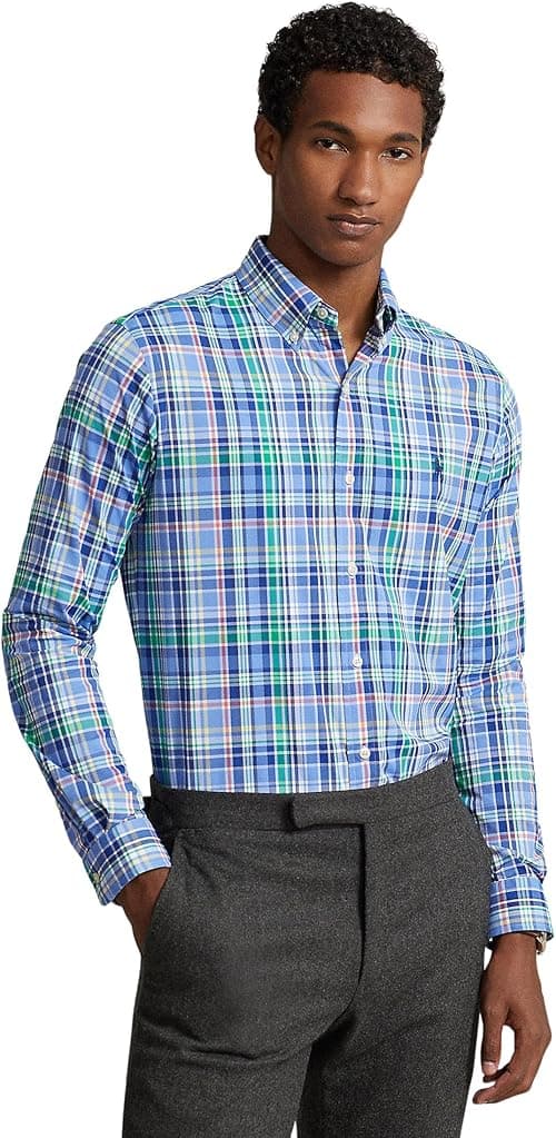 Polo Ralph Lauren Mens Classic Fit Plaid Performance Shirt on Amazon.ae - Price Tracker