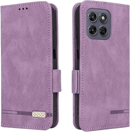 UPLAI Mobile Phone Case for Motorola Moto G77 5G, Premium Leather TPU Protective Case Magnetic Flip Wallet Card Slot 360 Shockproof Case with Stand Function Purple على Amazon.ae - متتبع الأسعار