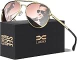 LUENX Aviator Sunglasses for Women Men Polarized Lens with Accessories - UV 400 Protection 60MM - Best Deal Finder