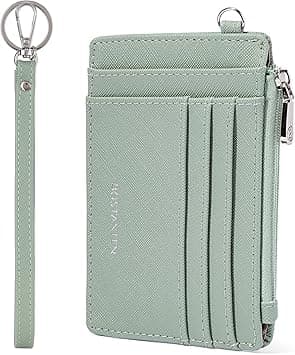 BOSTANTEN Small Wallet For Women RFID Leather Credit Card Holder Slim Wristlet Keychain Wallet With Zipper Pocket Light Green on Amazon.ae - Price Tracker