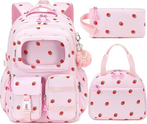 AO ALI VICTORY Backpack for Girls with Lunch Bag Kids School Bags for Elementary Middle School Students Cute Bookbag Set on Amazon.ae - Price Tracker