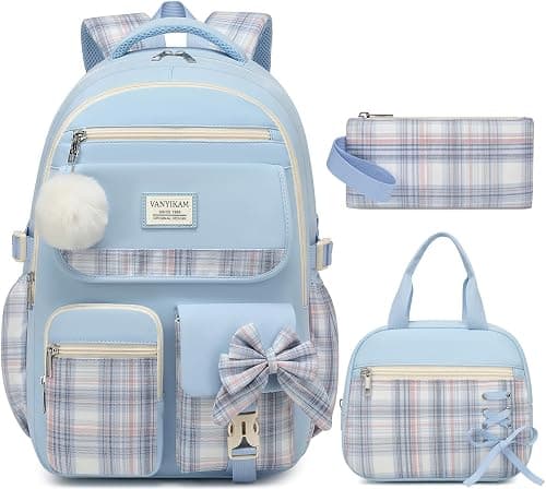 Backpack for School Girls, 3Pcs Kids Cute Bookbag with Lunch Box Pencil Pouch on Amazon.ae - Price Tracker