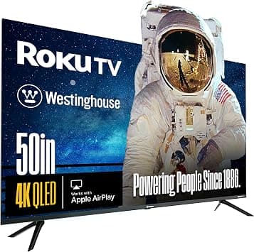 Westinghouse Roku TV - 50 Inch Smart TV, 4K UHD QLED Television w/HDR 10+, Dolby Vision, Wi-Fi & Mobile App Connectivity, Flat Screen Compatible w/Apple HomeKit, Alexa, & Google Assistant (2026 Model) on Amazon.ae - Price Tracker