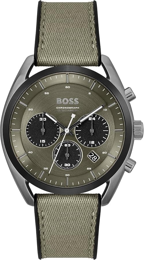 BOSS TOP MENS GREEN DIAL BLACK SILICONE on Amazon.ae - Price Tracker
