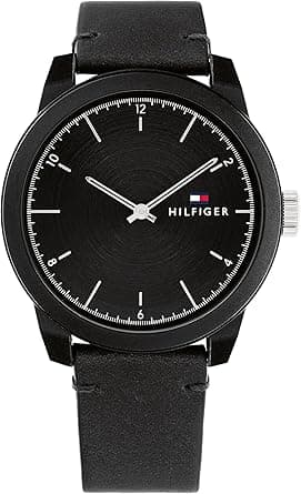 Tommy Hilfiger, Denim Men's Bla Dial, Bla Leather Watch - 1710542 on Amazon.ae - Price Tracker