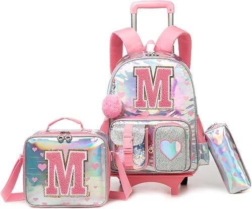 Meetbelify Multi Pocket Rolling Backpack for Girls Backpack with Wheels for Elementary Student على Amazon.ae - متتبع الأسعار