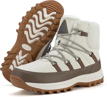 Mishansha Women's Winter Shoes Warm Lined Winter Boots Non-Slip Outdoor Snow Boots Size 36-42 على Amazon.ae - متتبع الأسعار